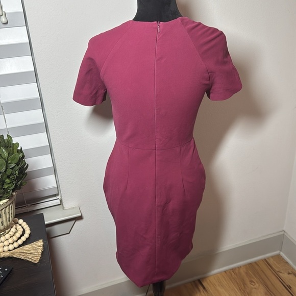 Acne Studios Lucille Sheath Dress in Burgundy Cotton blend Sz 36 US 4 - Picture 7 of 15